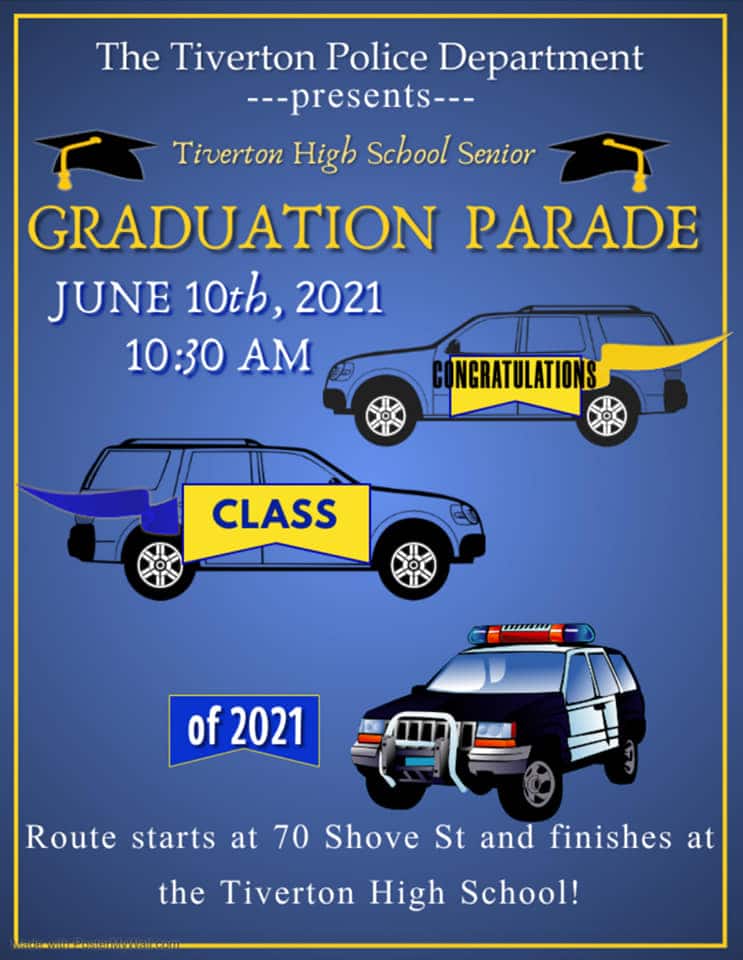 High School Graduation Parade Tiverton Police Department